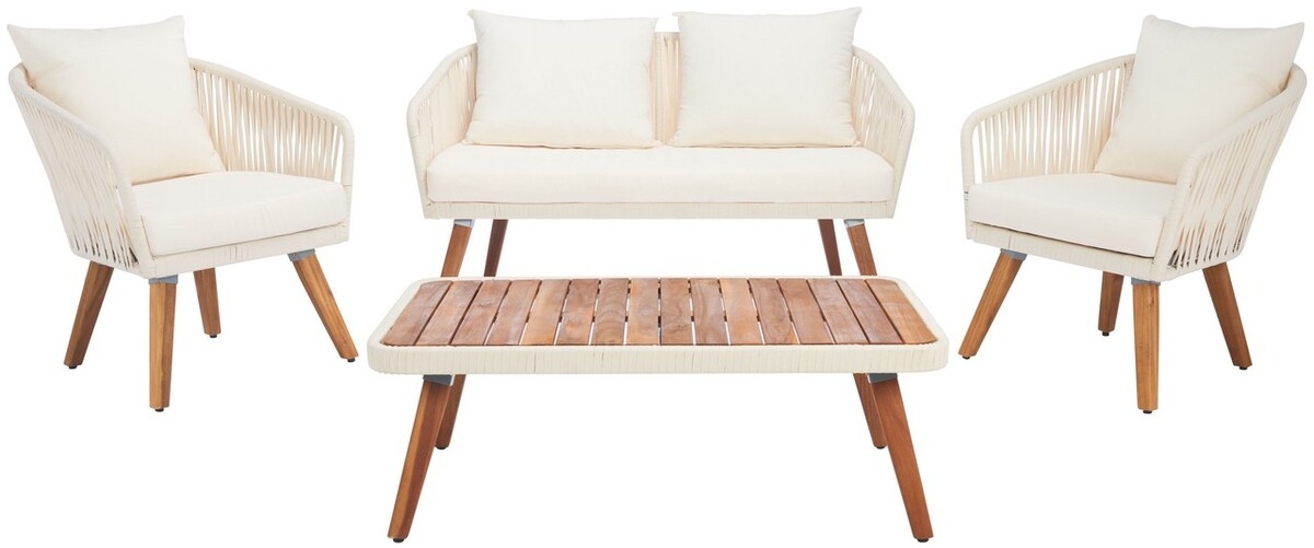 Ransin 4 Pc Living Set - Beige/Beige - Safavieh - Image 0