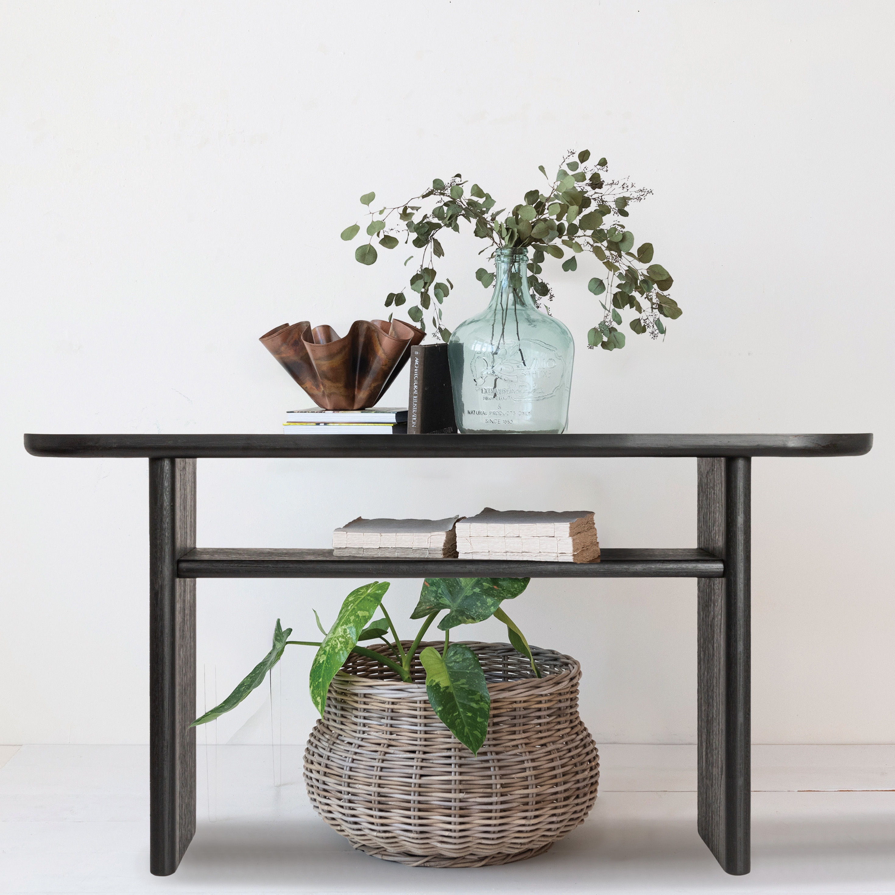 Sturdy Firwood Console Table, Black - Image 0