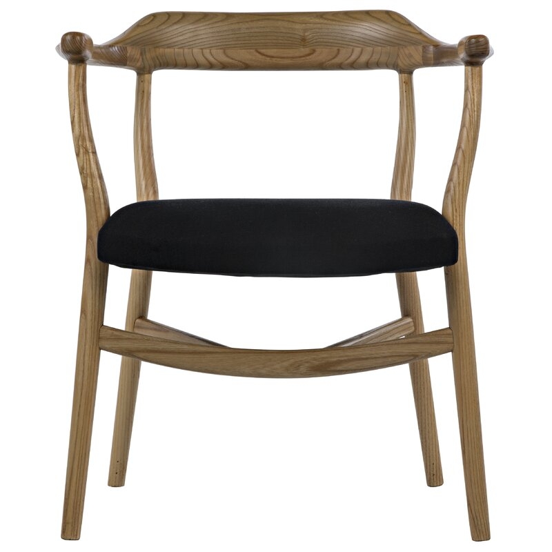 Noir Rey Solid Wood Arm Chair Color: Brown - Image 0