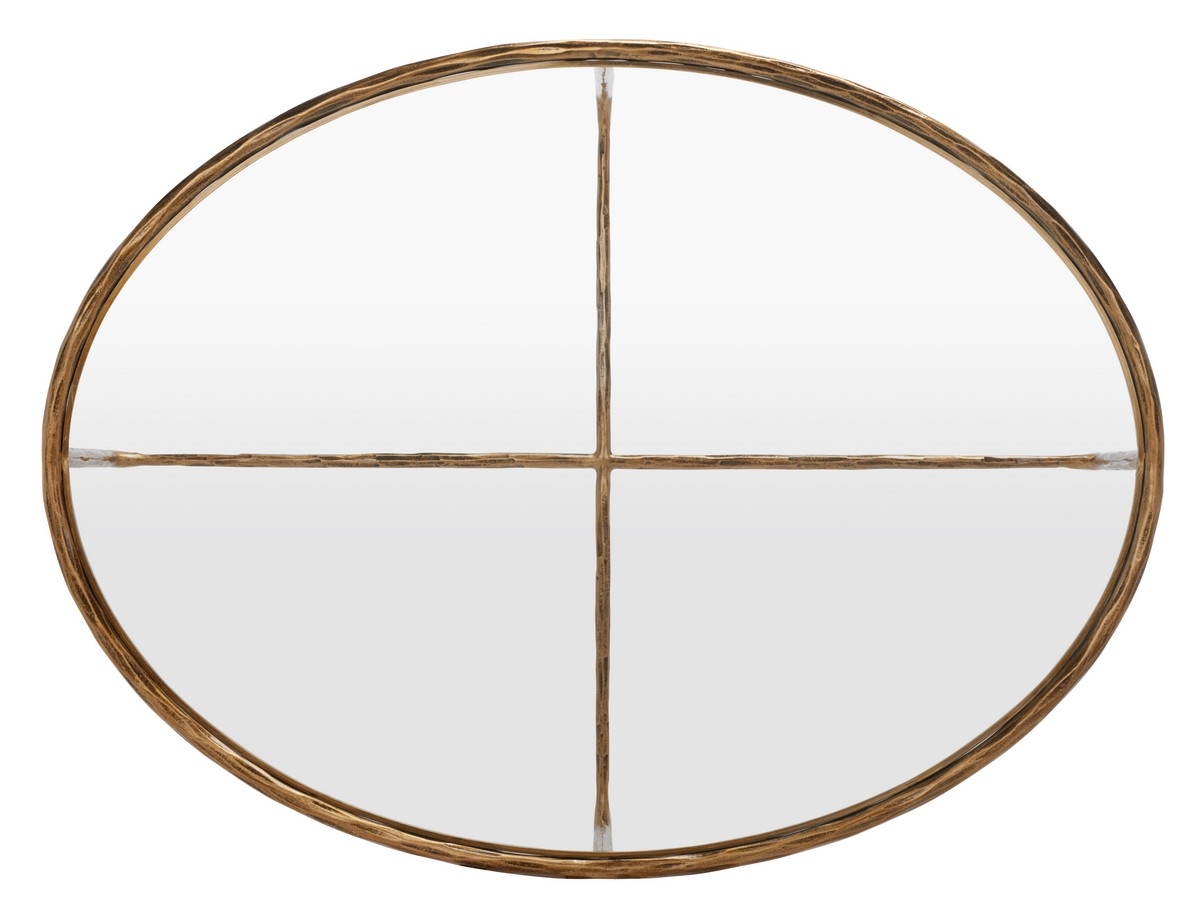 Jessa Oval Metal Coffee Table - Brass - Image 2