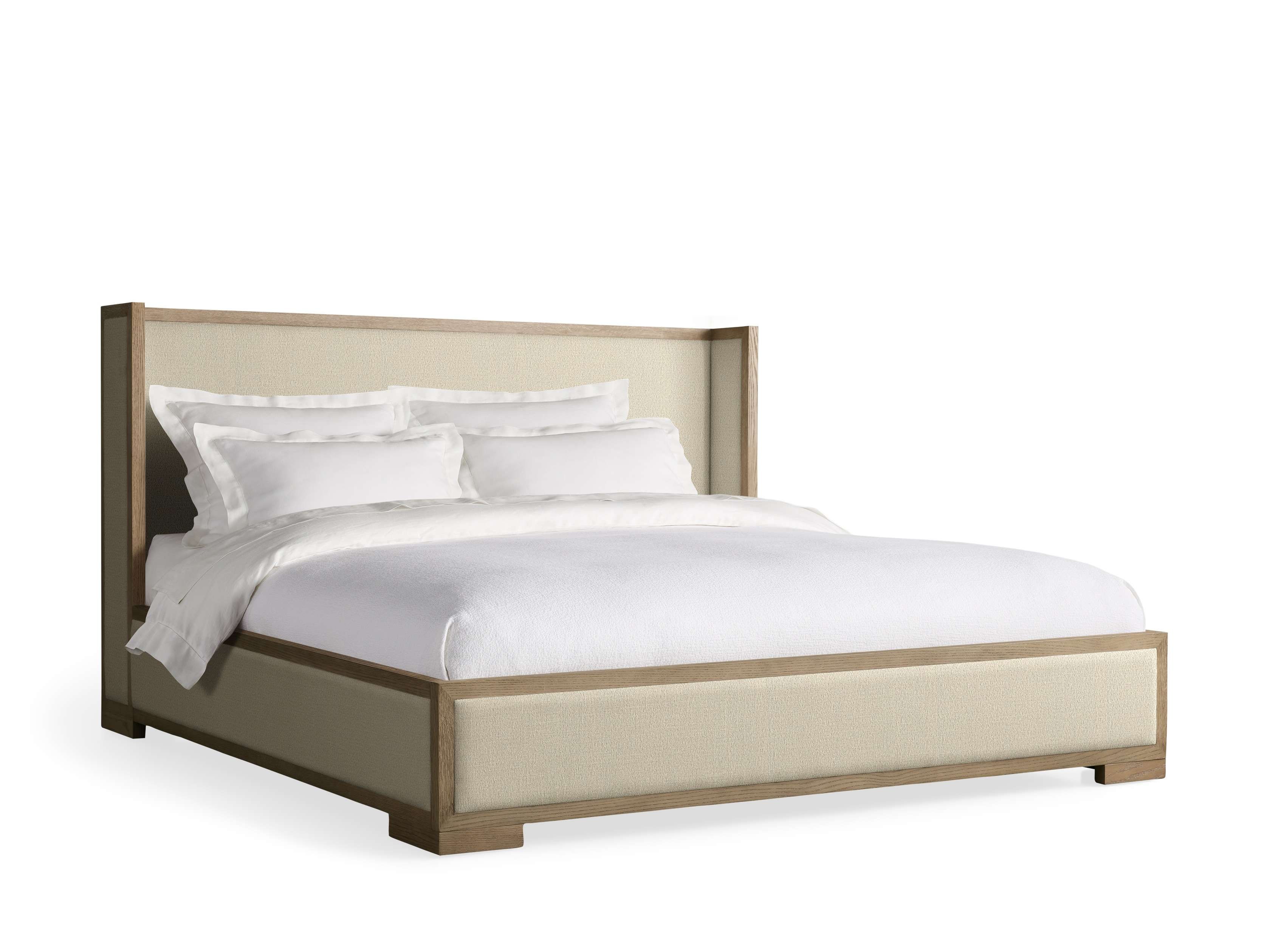 Darien Shelter Bed in Upholstered 48" Cali King None  Cushing Frost/Fawn - Image 0