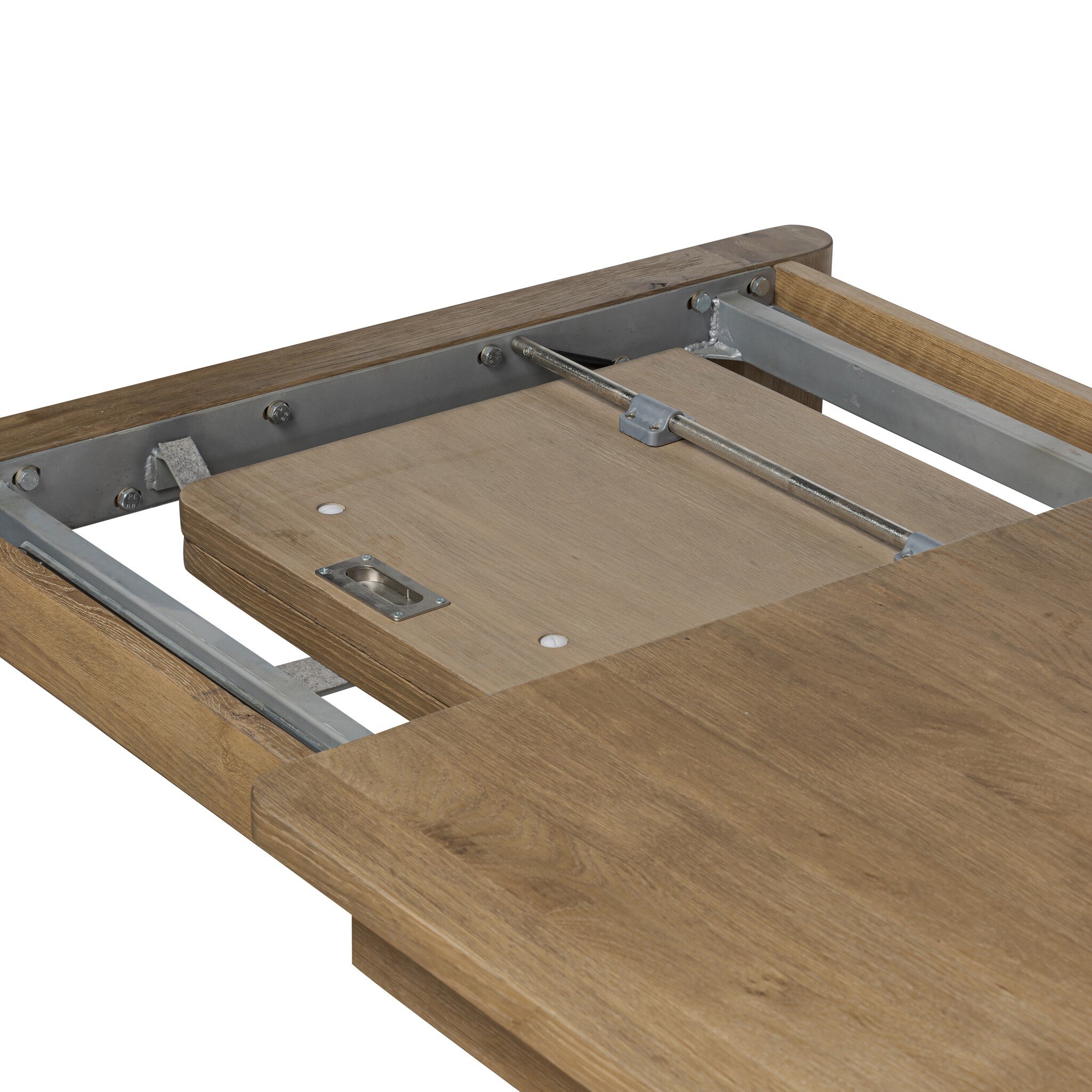 Noeline Double Extension Dining Table - Resawn Worn Oak - Image 10