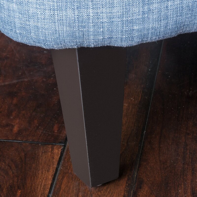 Parmelee 33" Wide Tufted Linen Club Chair, Blue - Image 5