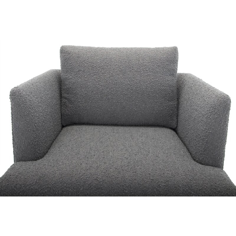Polaris 32'' Wide Armchair, Boucle Dark Gray Polyester - Image 5