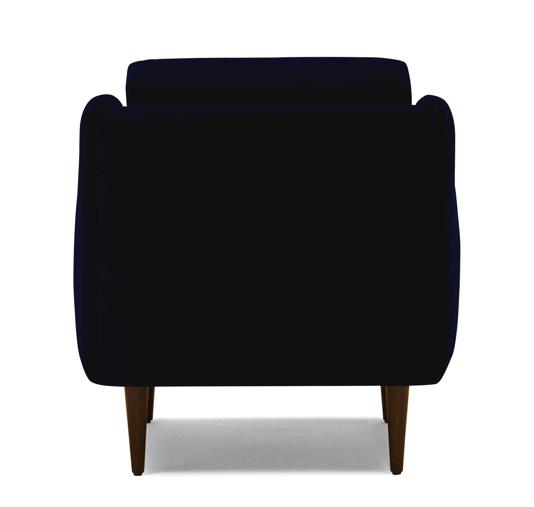 Blue Bell Mid Century Modern Chair - Bentley Indigo - Mocha - Image 4