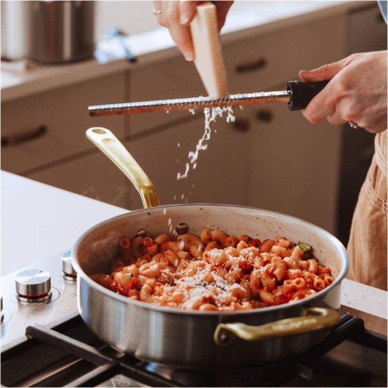 Made In CeramiClad™ Non-Stick 3.5-Qt. Sautepan with Antique Brass Hardware - Image 6