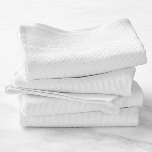 Williams Sonoma Classic Stripe Towels, Set of 4, White - Image 0