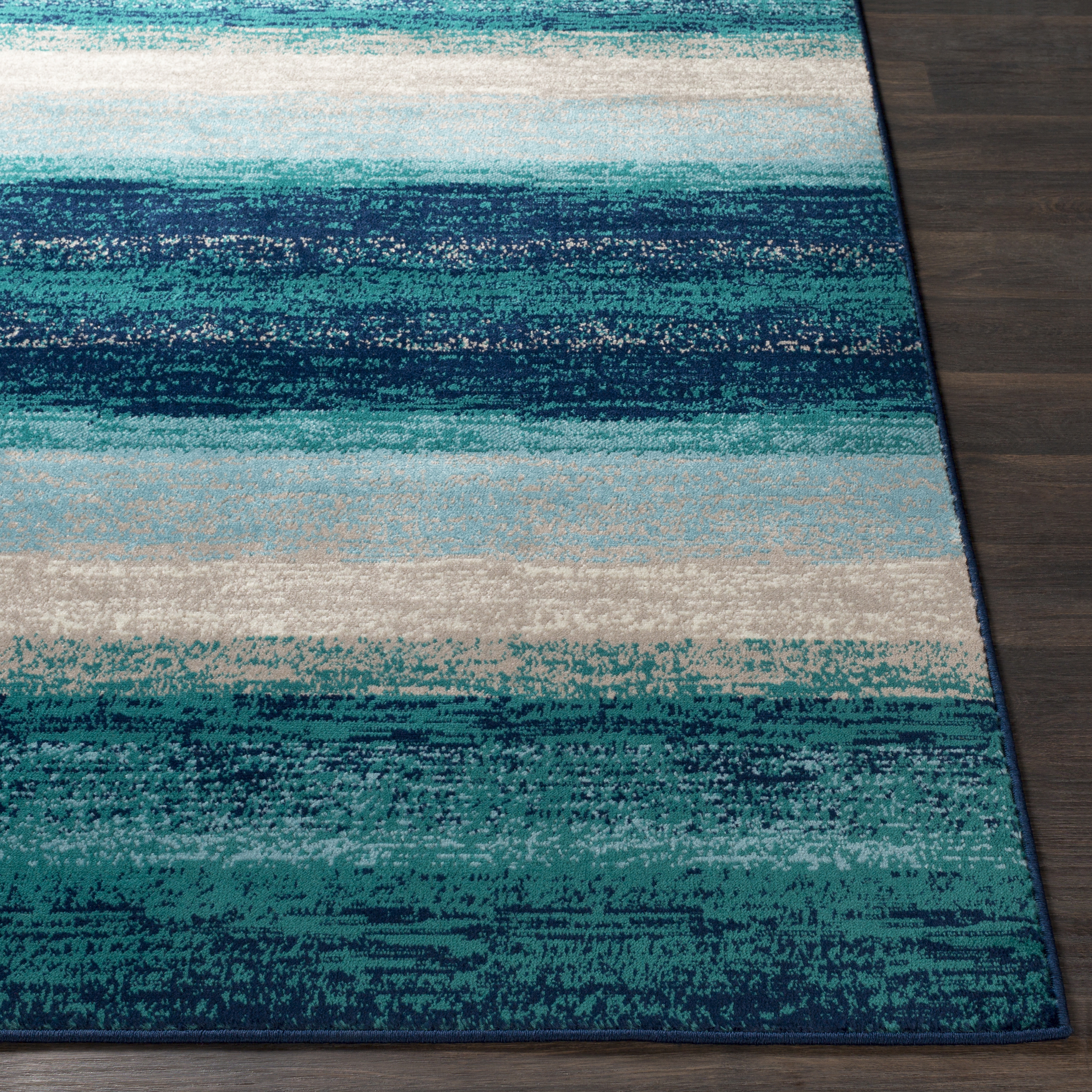 Paramount Blue Indoor 6'7" x 9'6" Machine Woven Rug - Image 2