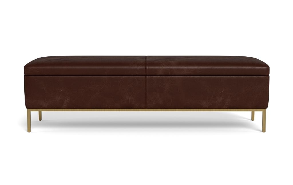 Miller Leather Storage Bench - Image 0