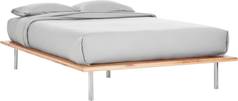 Simms Queen Natural Wood Platform Bed - Image 7