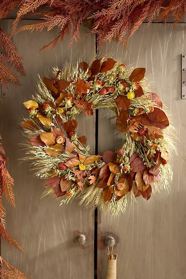 Harvest Grasses Dried Wreath - Image 0