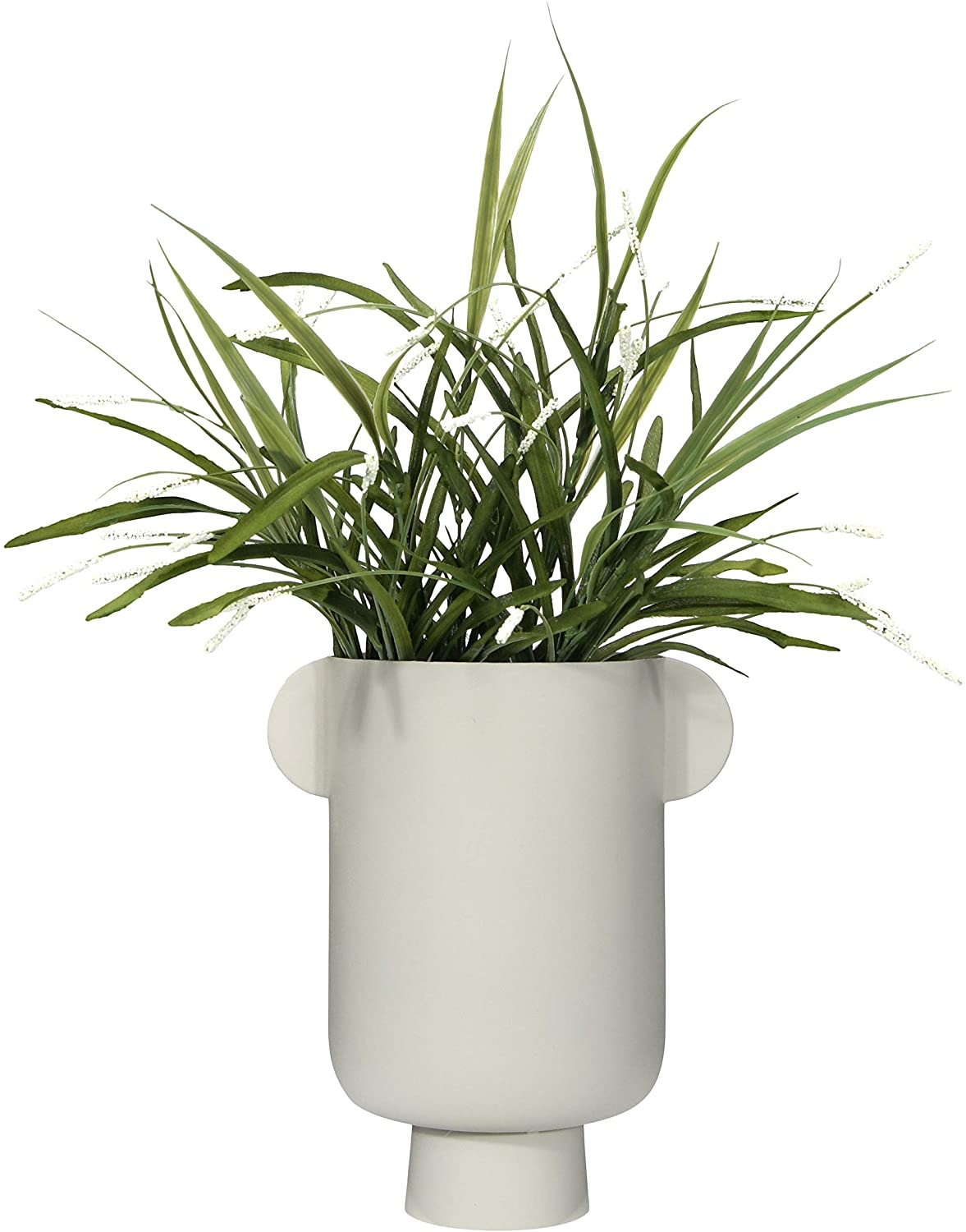 Fleur Metal Vase, Matte Cream - Image 1