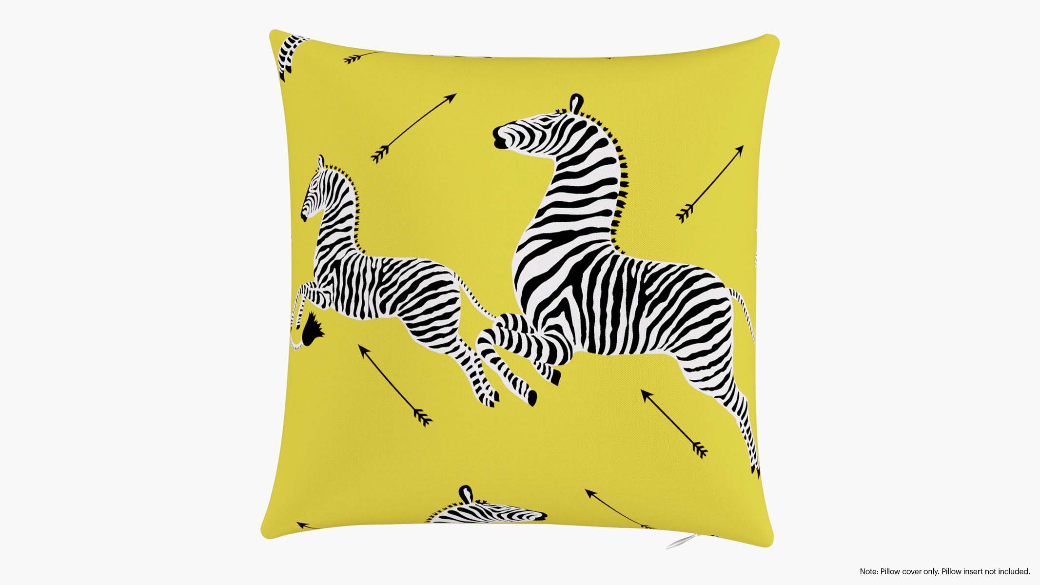 Throw Pillow Cover 16", Yellow Zebra, 16" x 16" - Image 0