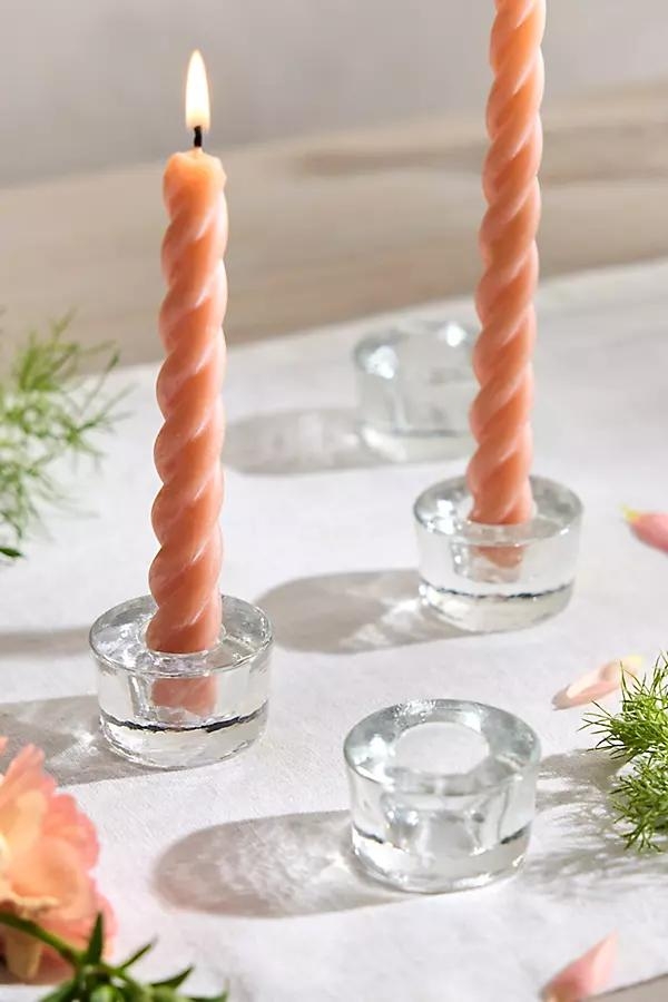 Minimalist Glass Taper Holders, Set of 4 - Image 0