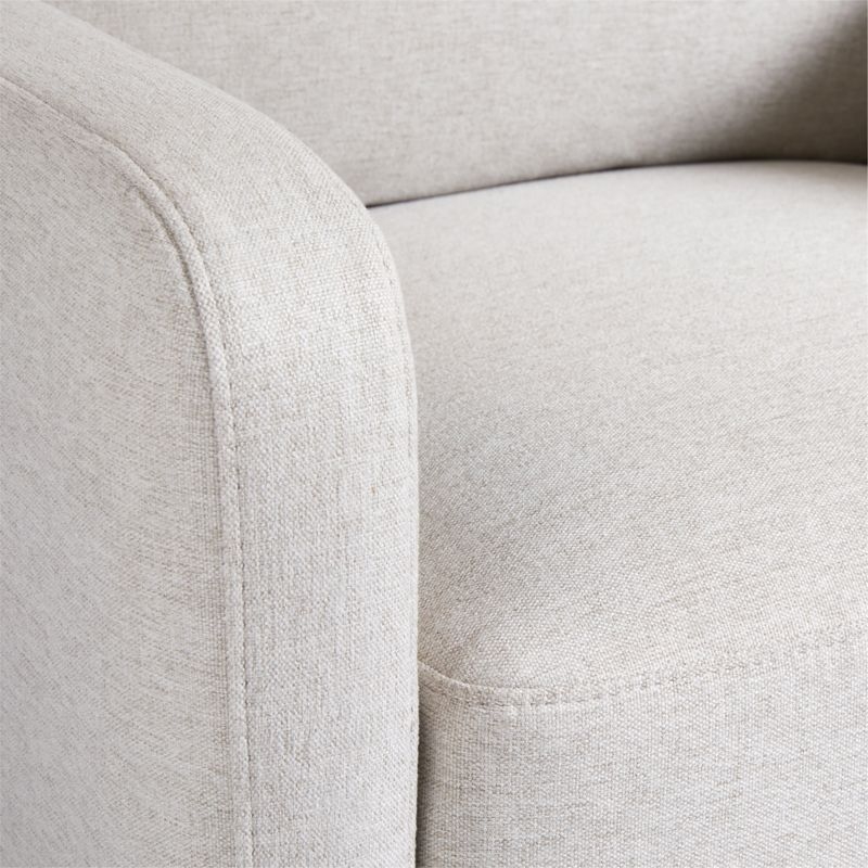 Wally Woven Beach Beige Nursery Glider Chair - Image 5