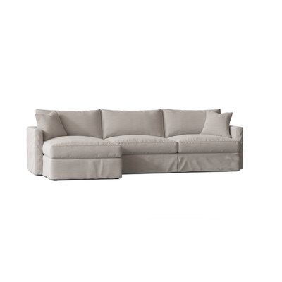 Kian 121" Wide  Cotton Down Cushion Sofa & Chaise - Image 0