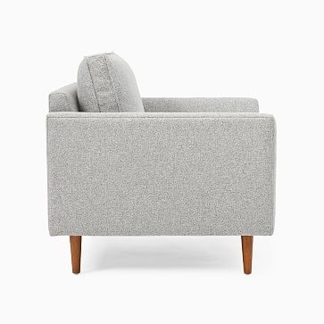 Alina Chair, Poly, Chenille Tweed, Storm Gray, Pecan - Image 3