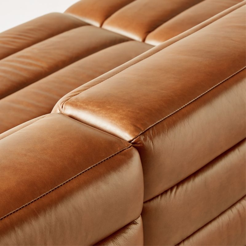 Strato 4-Piece Leather Sectional Sofa Bello Saddle - Image 3