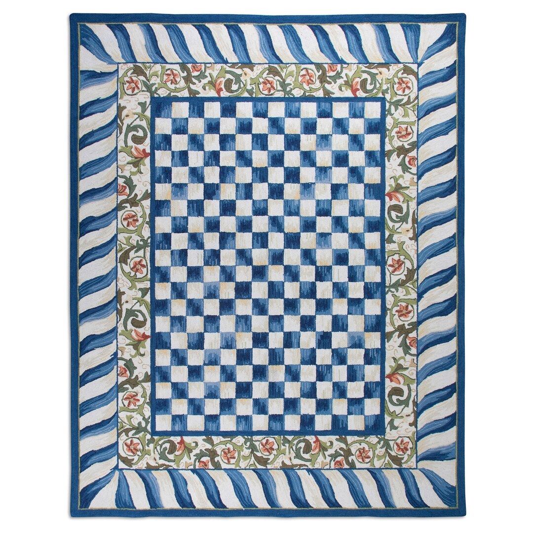 MacKenzie-Childs Truly Royal Check Area Rug - Image 0