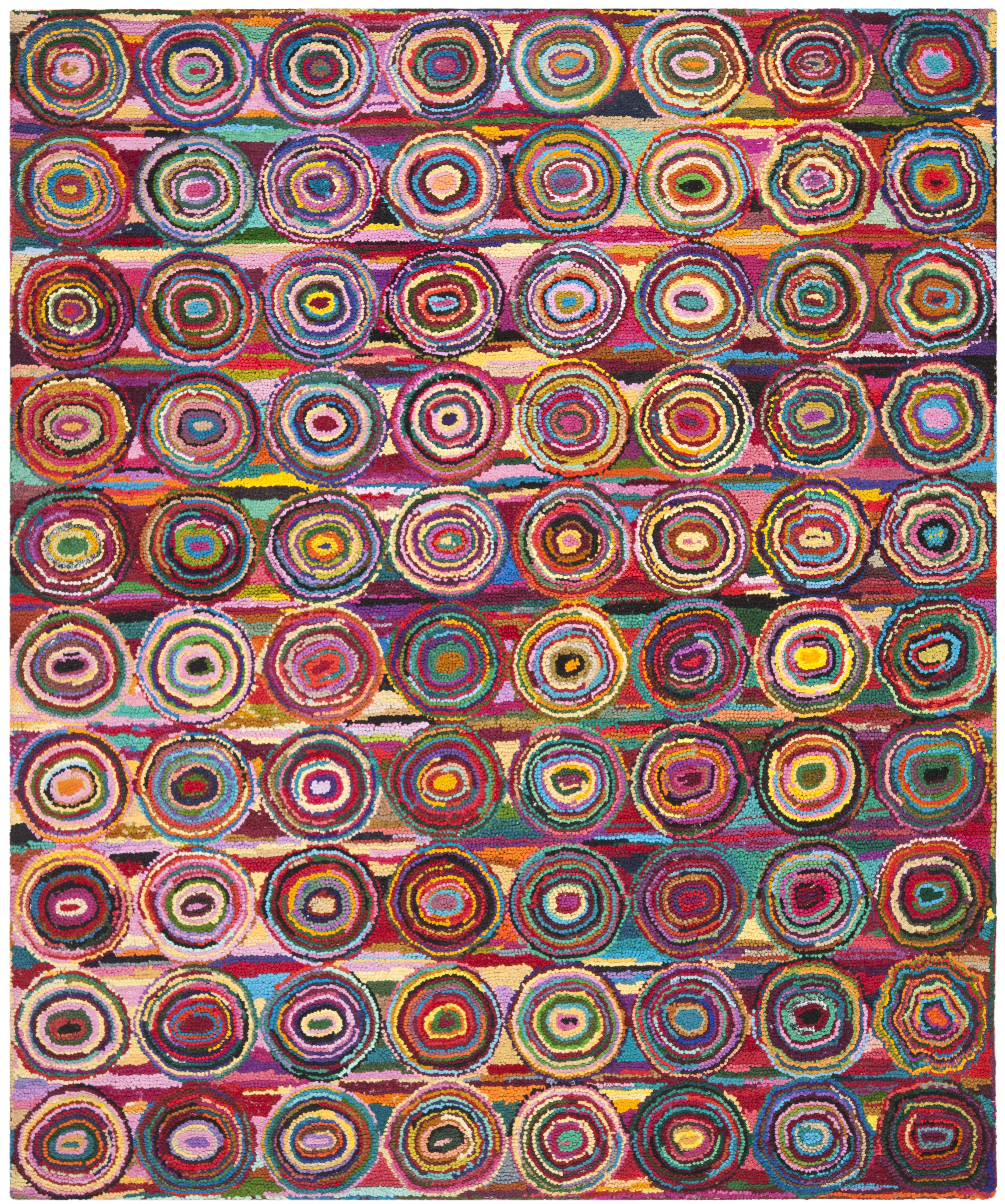 Arlo Home Hand Tufted Area Rug, NAN143A, Pink/Multi,  5' X 8' - Image 0