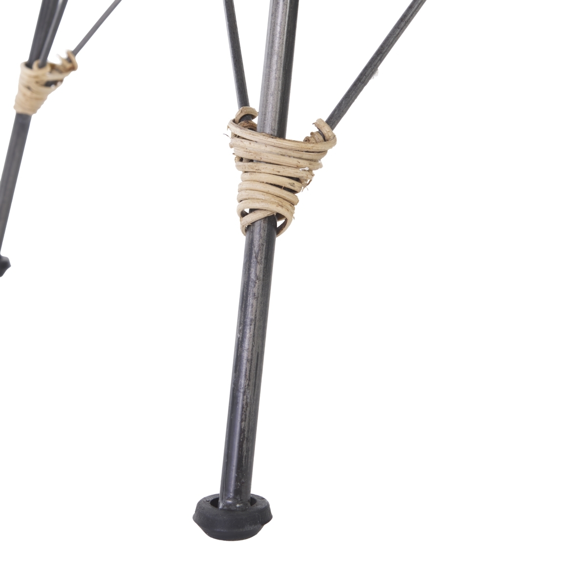 Minerva Weaved Dining Chair - Light Natural / Black - Image 3