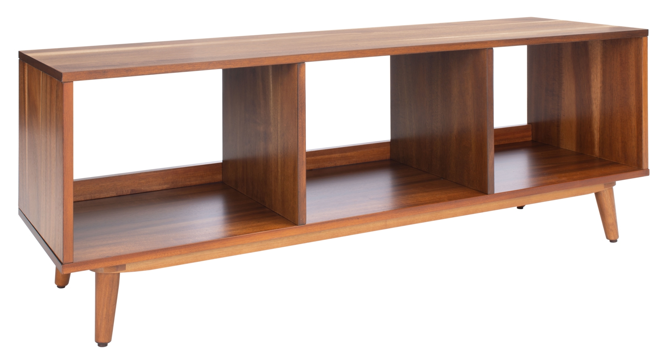 Cricket Open Shelf Media Stand - Natural Acacia - Safavieh - Image 4
