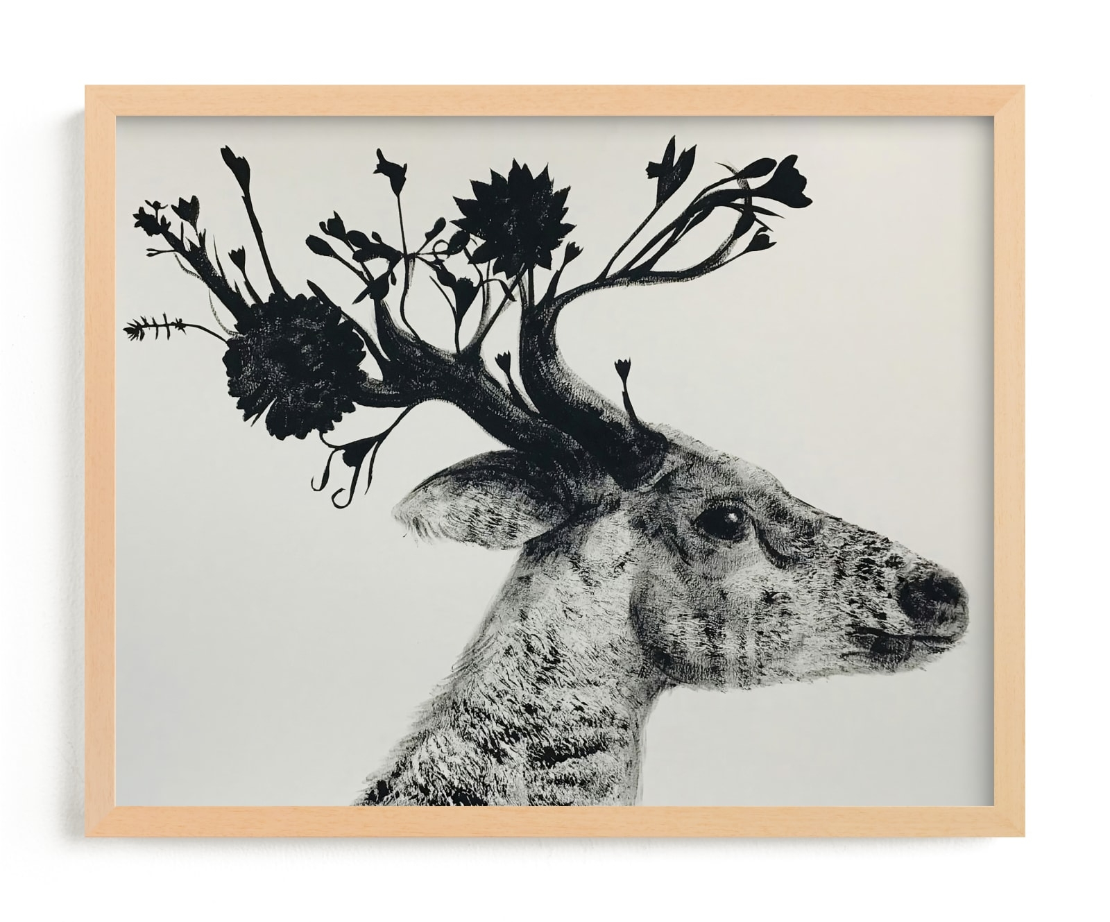 Flower Stag Limited Edition Fine Art Print 2 - Image 0