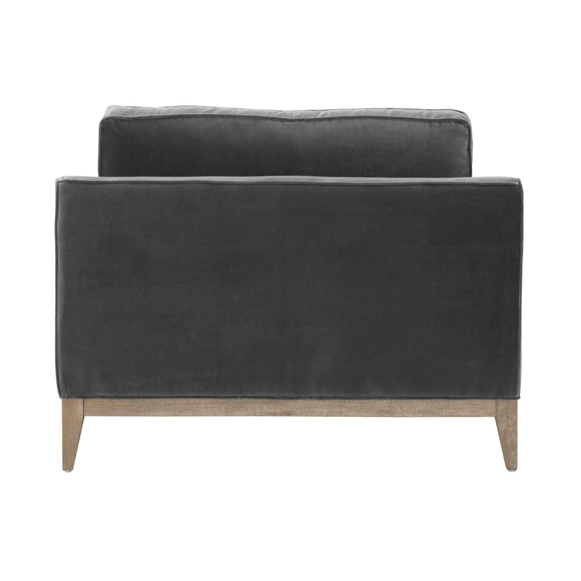 Parker Post Modern Sofa Chair, Dark Dove Velvet - Image 4