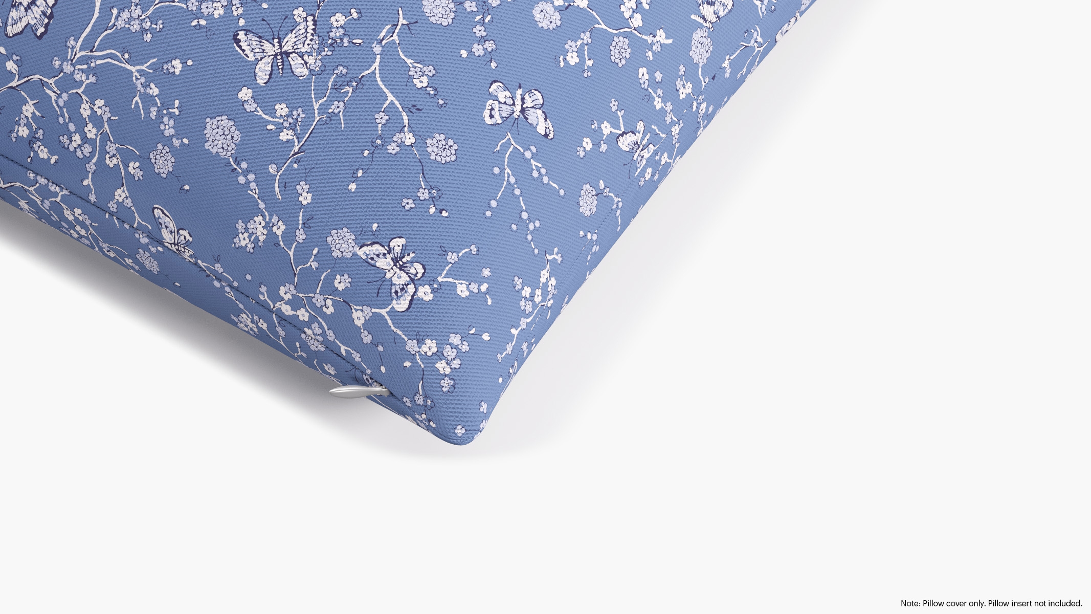 Throw Pillow Cover 22", Blue Mariposa, 22" x 22" - Image 1