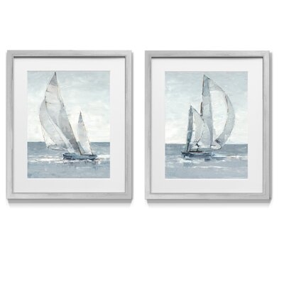 Grey Seas I - 2 Piece Picture Frame Graphic Art Print Set on Paper - Image 0