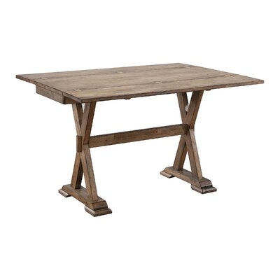 Edenboro Extendable Drop Leaf Rubberwood Solid Wood Dining Table - Image 1