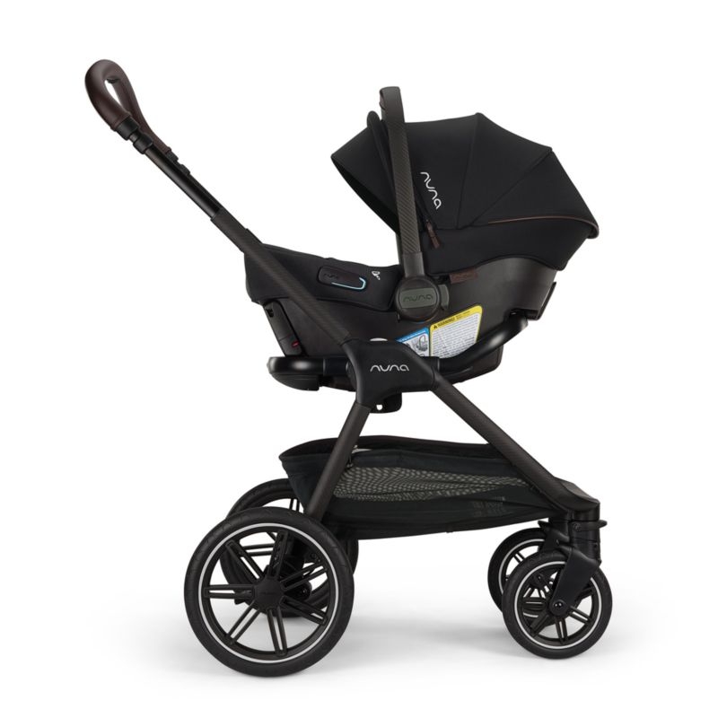 Nuna PIPA Urbn Caviar Black Baseless Baby Car Seat + TRIV lx Stroller Travel System - Image 1