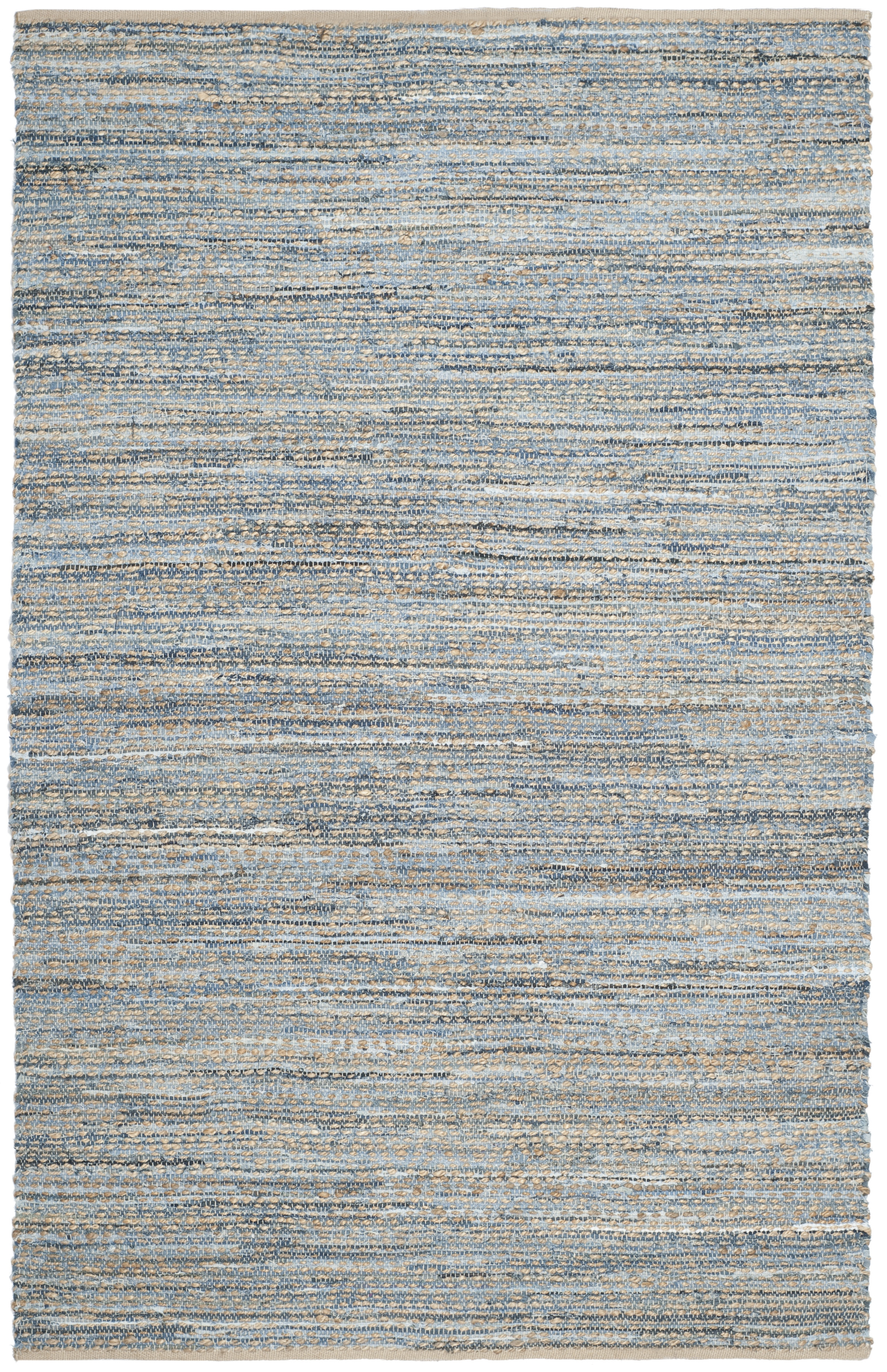Arlo Home Hand Woven Area Rug, CAP350A, Natural/Blue,  6' X 9' - Image 0
