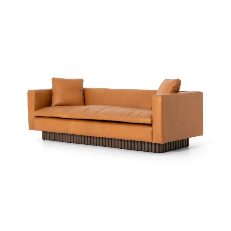 Topher 85" Leather Sofa - Image 1