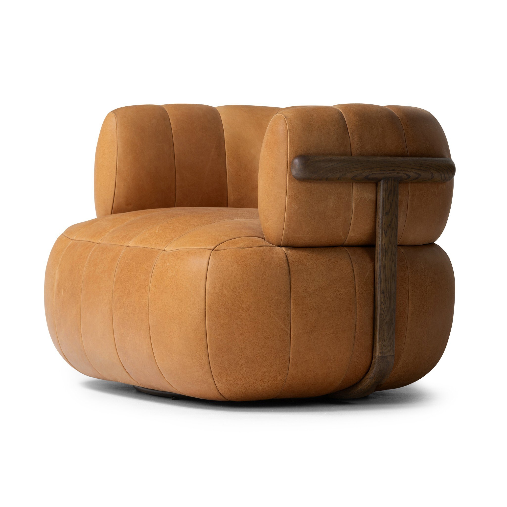 Doss Swivel Chair - Terra Brown Oak - Image 10