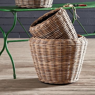Woven Dry Basket Planter, Small - Image 1