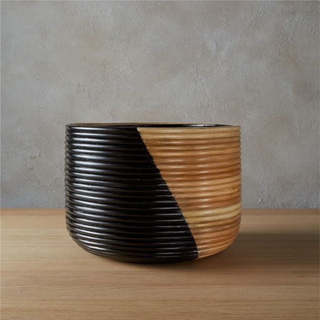 Basket Large Black Planter - Image 0