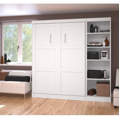 Arlex Storage Murphy Bed, Space-Saving Wall Bed for Multipurpose Room  Queen - Image 0
