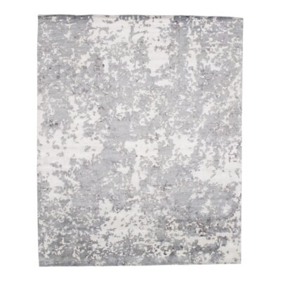 Matzke Modern Hand-Knotted Silk Gray Area Rug - Image 0