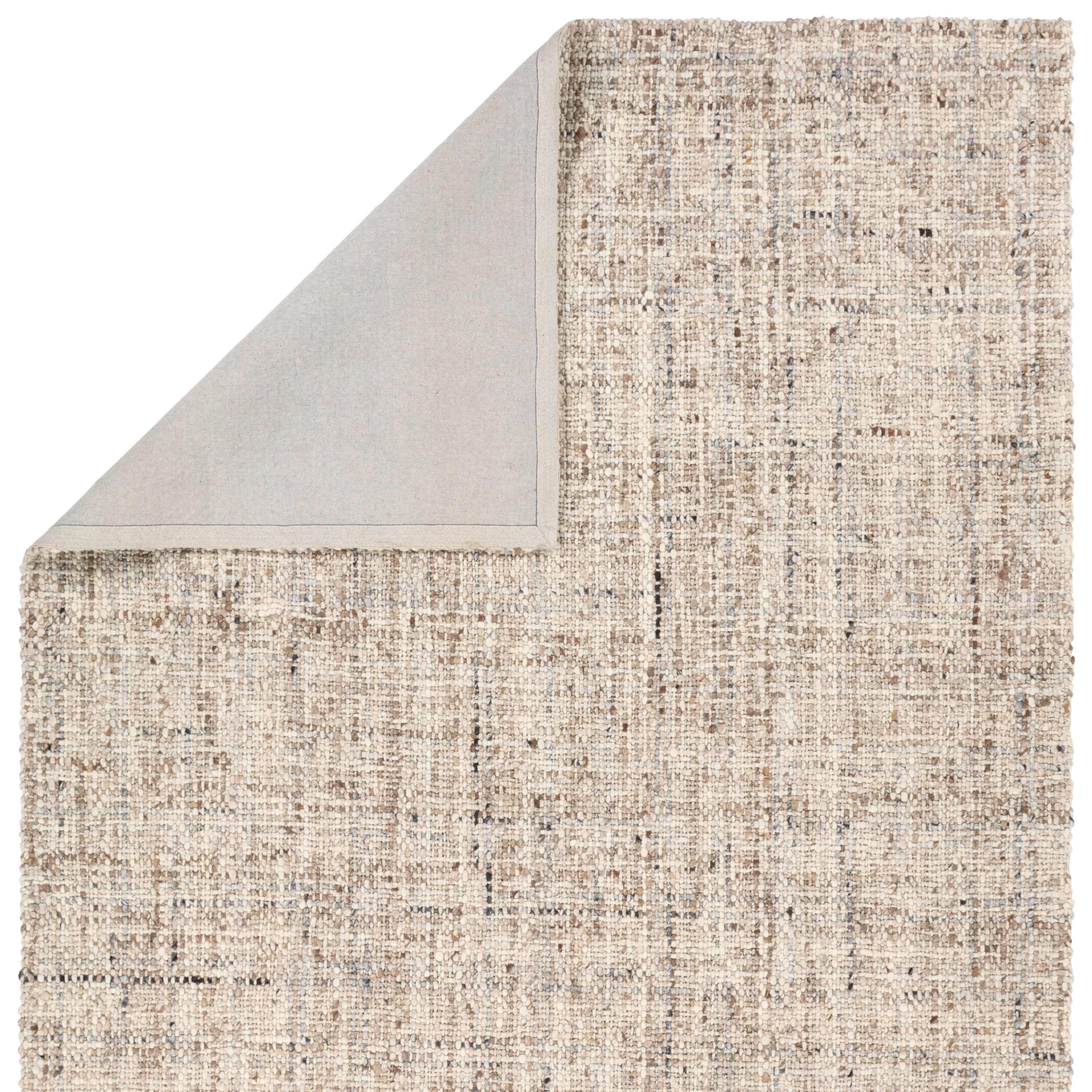 Season CMB06 Handmade Solid Tan and Cream Area Rug (8'x10') - Image 2