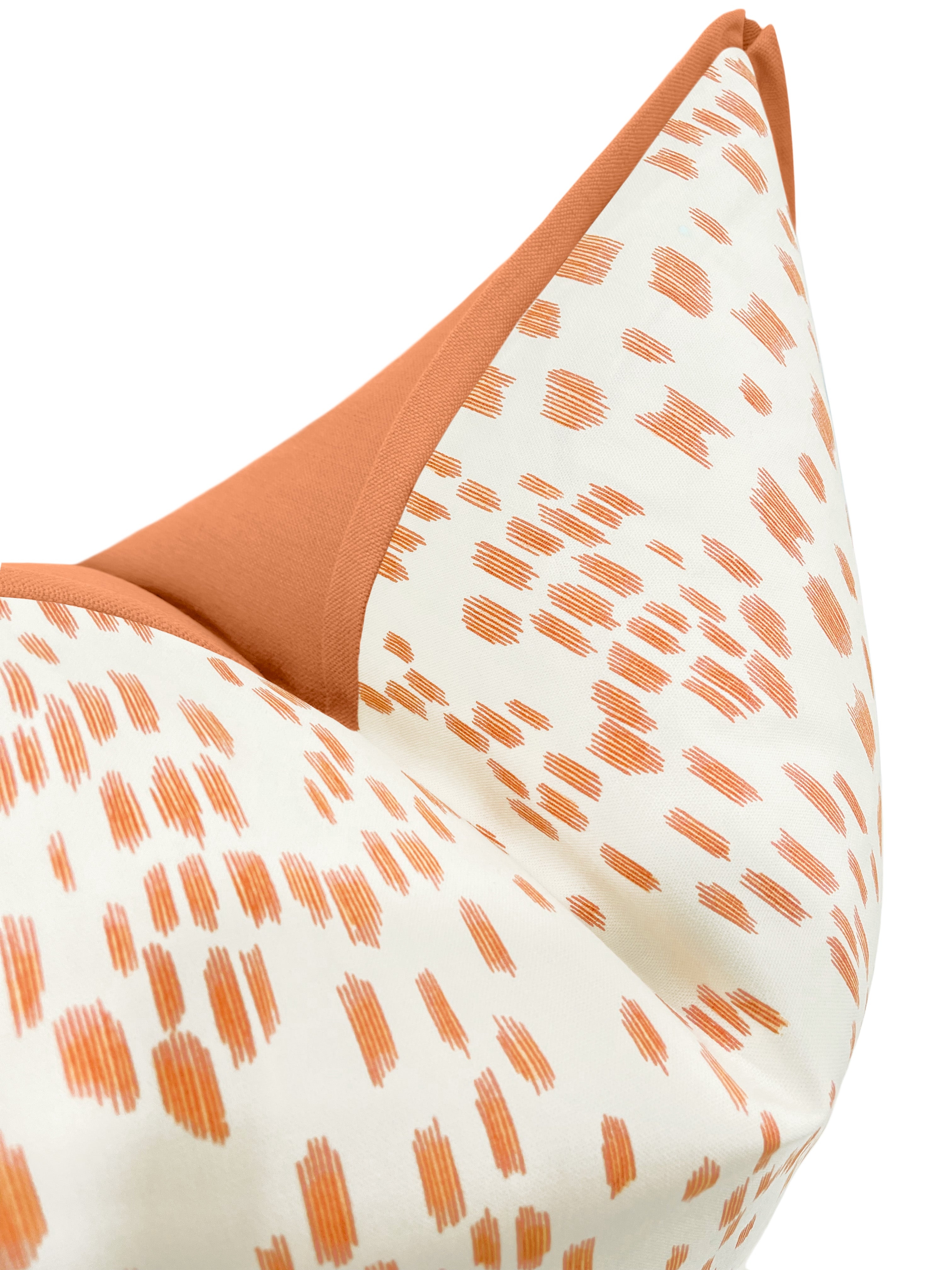 LES TOUCHES // TANGERINE | BRUNSCHWIG & FILS - LITTLE LUMBAR 12" X 18" / CORDING / Persimmon - Image 0
