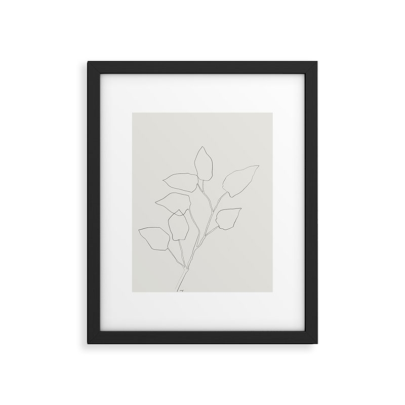 Floral Study No 5 by Megan Galante - Framed Art Print Modern Black 11" x 14" - Image 0