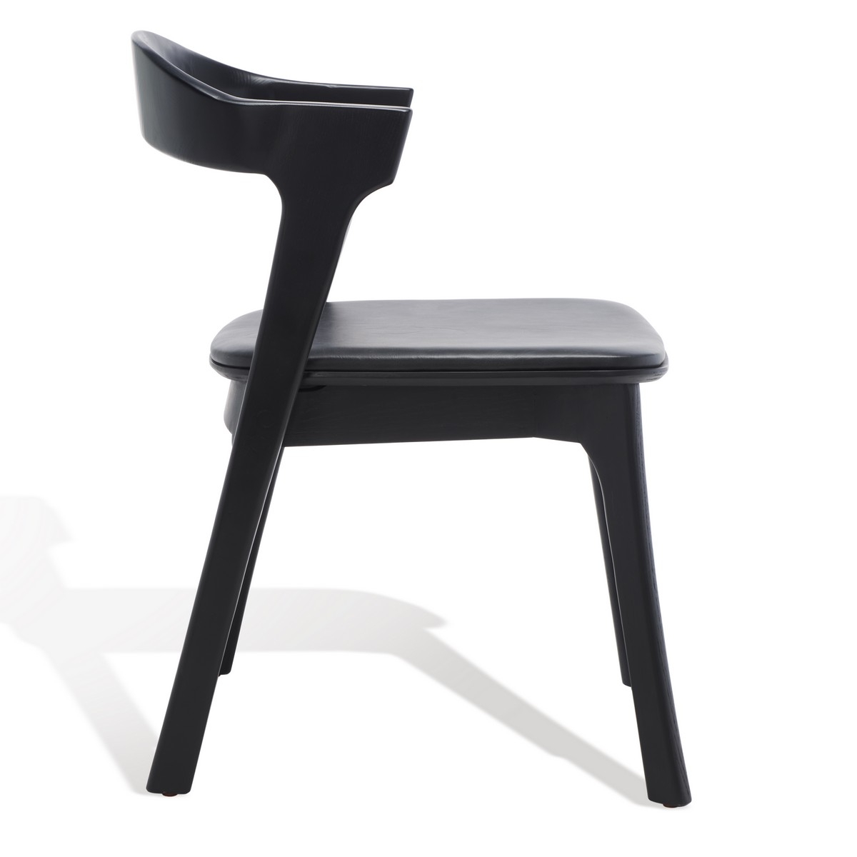 Brylie Wood And Leather Dining Chair - Black  - Image 7