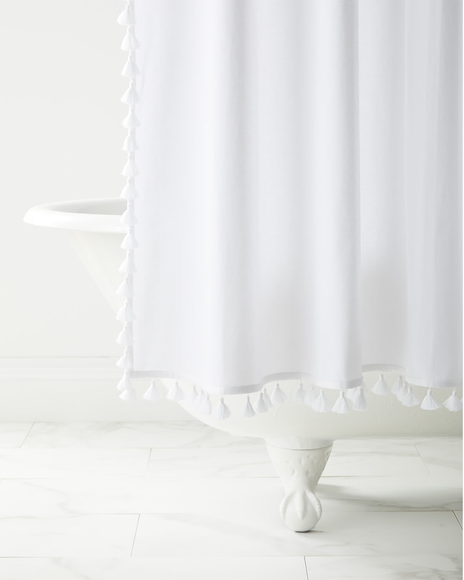 Serena & Lily French Tassel Shower Curtain