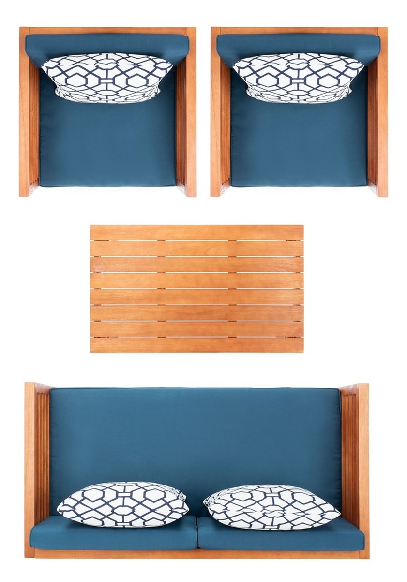 Alda 4 Piece Set - Natural/Nvy + Trellis P - Safavieh - Image 3