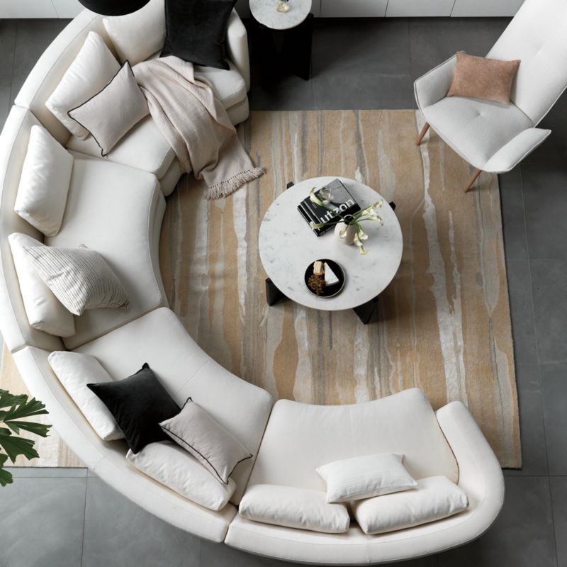 Nouveau 4-Piece Curved Sectional Sofa - Image 1