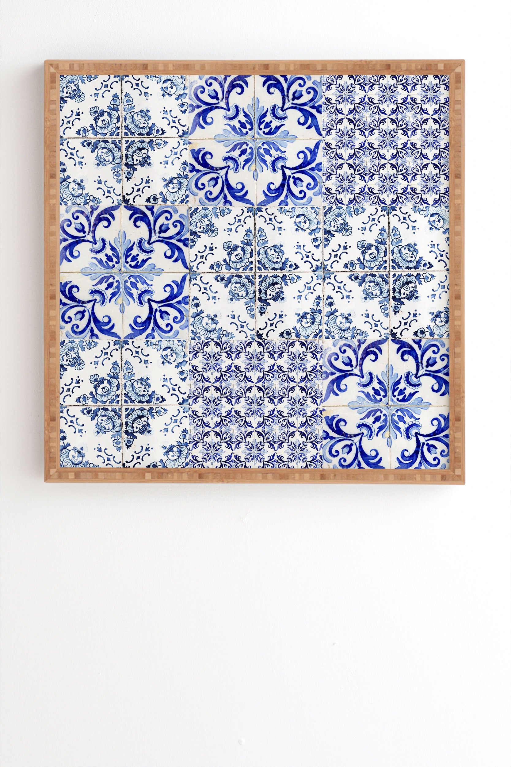Ingrid Beddoes Portuguese Azulejos Framed Wall Art - 19" x 22.4" - Image 1