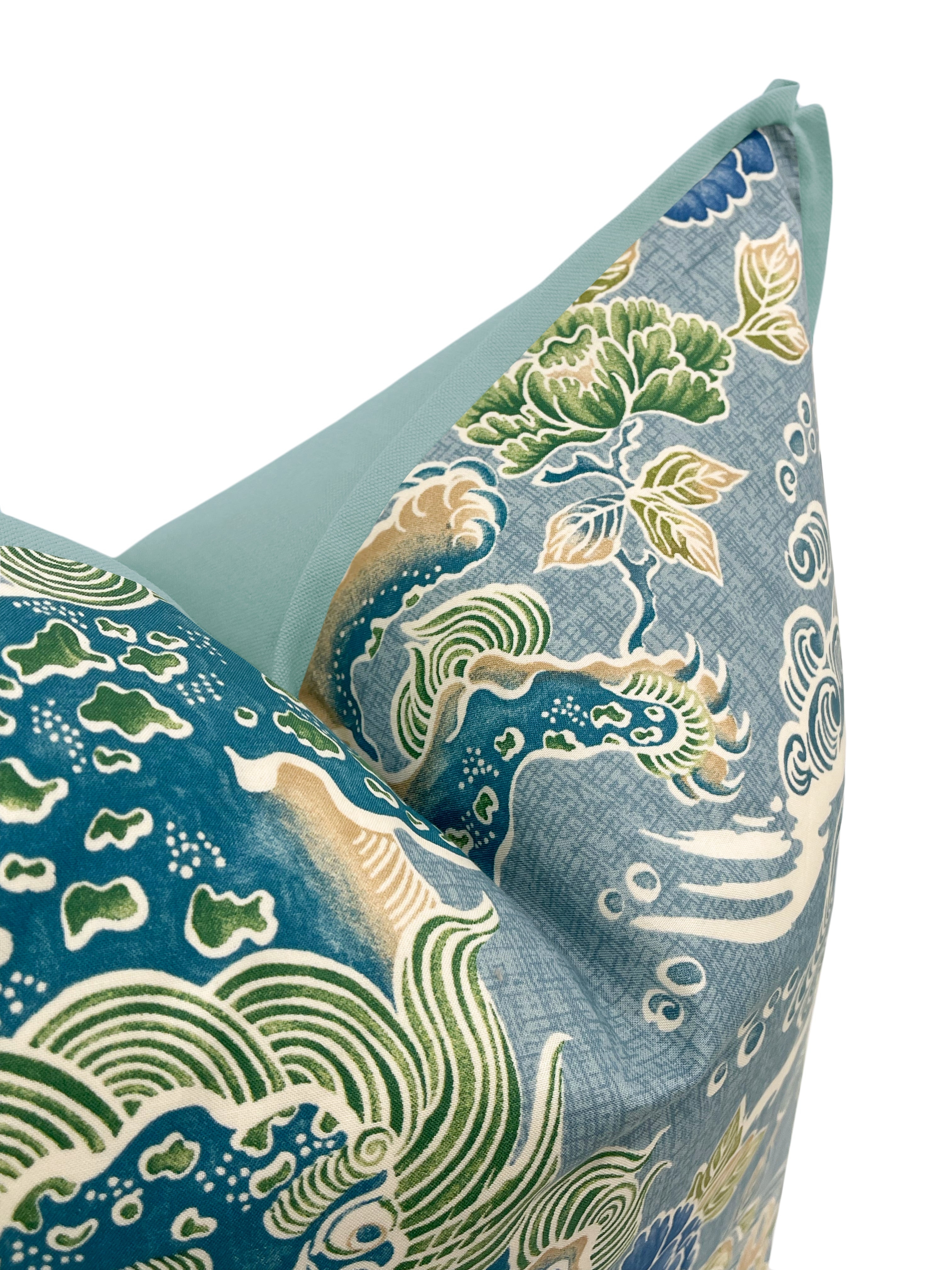 SHISHI // TURQUOISE | BRUNSCHWIG & FILS - SAMPLE 4" X 4" / BUTTERFLY FLANGE / Spa Blue - Image 0