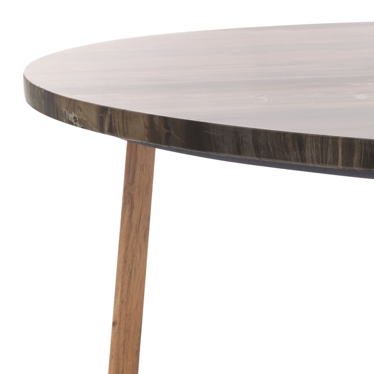 Trenton Marble Top Coffee Table - Brown/Natural - Image 2