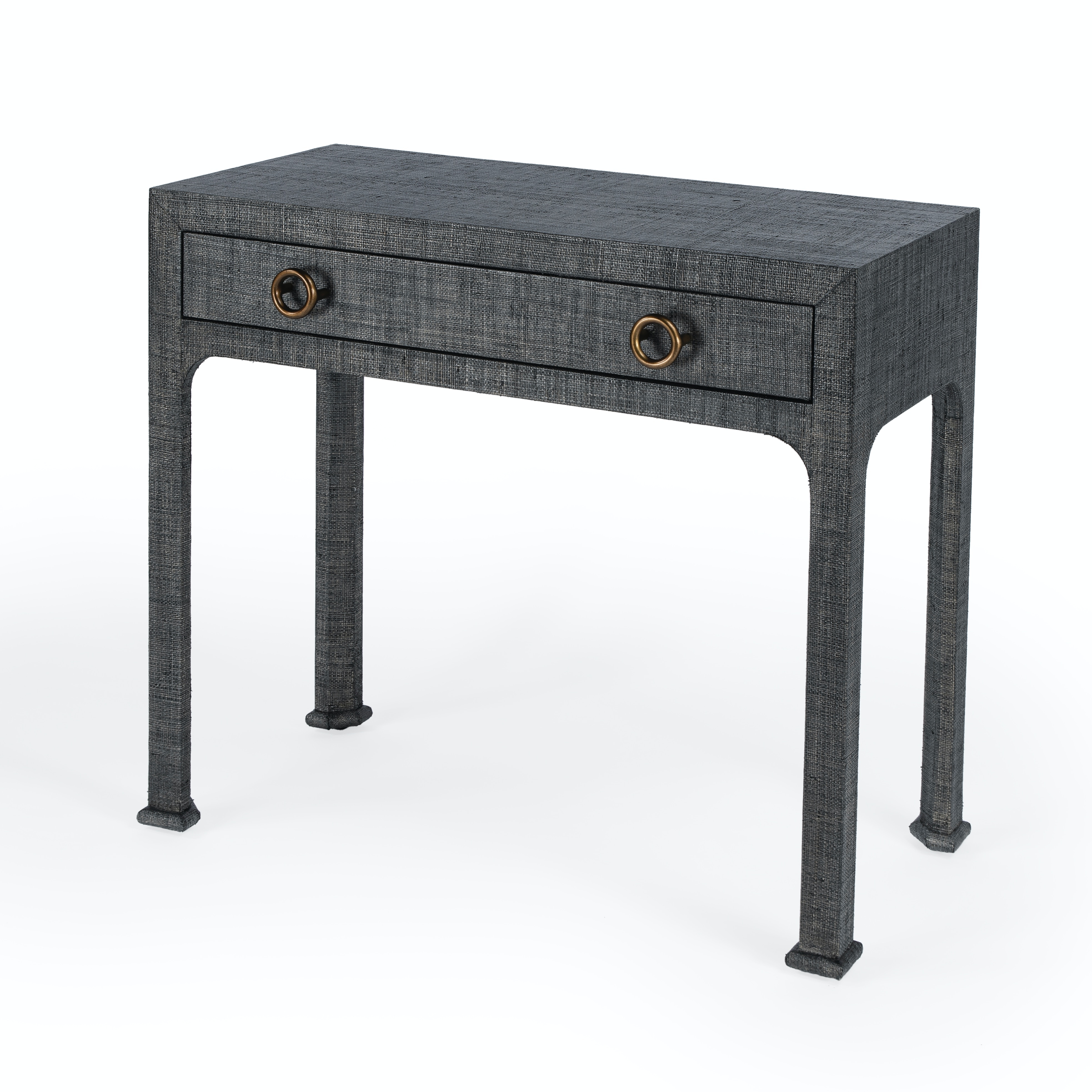 Chatham Charcoal Raffia Console Table - Image 0